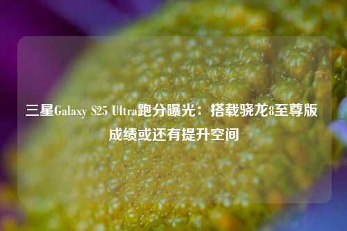 三星Galaxy S25 Ultra跑分曝光：搭载骁龙8至尊版 成绩或还有提升空间