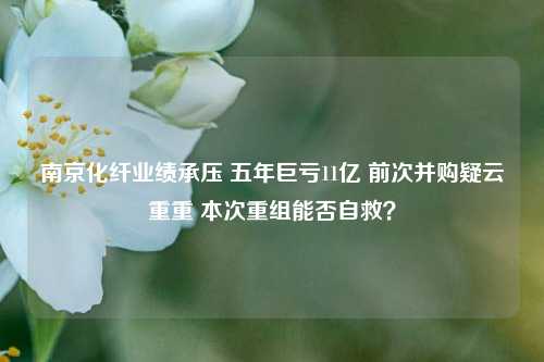 南京化纤业绩承压 五年巨亏11亿 前次并购疑云重重 本次重组能否自救？