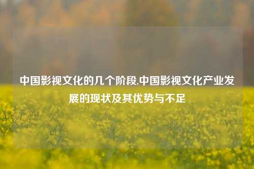 中国影视文化的几个阶段,中国影视文化产业发展的现状及其优势与不足