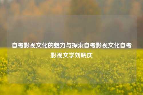 自考影视文化的魅力与探索自考影视文化自考影视文学刘晓庆