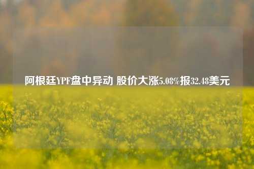 阿根廷YPF盘中异动 股价大涨5.08%报32.48美元