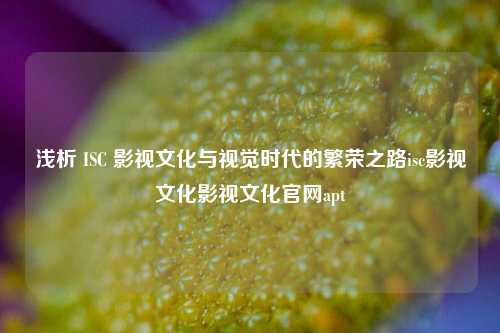 浅析 ISC 影视文化与视觉时代的繁荣之路isc影视文化影视文化官网apt